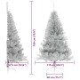 Árbol de Navidad Artificial Preiluminado Plateado 180 cm PET