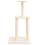 Rascador para gatos con postes de sisal color crema 85,5 cm de vidaXL, Mobiliario para gatos - Ref: Foro24-171738, Precio: 37...