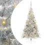 Árbol de Navidad Artificial Preiluminado Plateado 210 cm PET