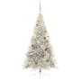 Árbol de Navidad Artificial Preiluminado Plateado 210 cm PET