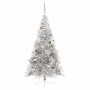 Árbol de Navidad Artificial Preiluminado Plateado 210 cm PET