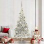 Árbol de Navidad Artificial Preiluminado Plateado 210 cm PET
