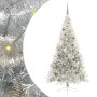 Árbol de Navidad Artificial Preiluminado Plateado 210 cm PET