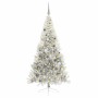 Árbol de Navidad Artificial Preiluminado Plateado 210 cm PET