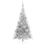 Árbol de Navidad Artificial Preiluminado Plateado 210 cm PET