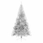 Árbol de Navidad Artificial Preiluminado Plateado 210 cm PET