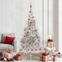 Árbol de Navidad Artificial Preiluminado Plateado 210 cm PET