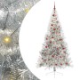 Árbol de Navidad Artificial Preiluminado Plateado 210 cm PET