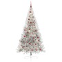 Árbol de Navidad Artificial Preiluminado Plateado 210 cm PET