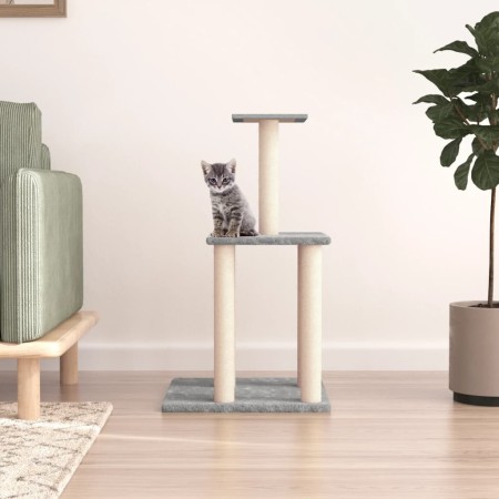 Katzenkratzbaum mit hellgrauen Sisalstämmen 85,5 cm von vidaXL, Katzenmöbel - Ref: Foro24-171739, Preis: 34,22 €, Rabatt: %