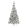 Árbol de Navidad Artificial Preiluminado Plateado 210 cm PET