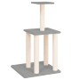 Katzenkratzbaum mit hellgrauen Sisalstämmen 85,5 cm von vidaXL, Katzenmöbel - Ref: Foro24-171739, Preis: 34,22 €, Rabatt: %