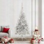Árbol de Navidad Artificial Preiluminado Plateado 210 cm PET
