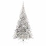 Árbol de Navidad Artificial Preiluminado Plateado 210 cm PET