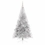 Árbol de Navidad Artificial Preiluminado Plateado 210 cm PET