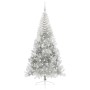 Árbol de Navidad Artificial Preiluminado Plateado 210 cm PET