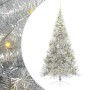 Árbol de Navidad Artificial Preiluminado Plateado 210 cm PET