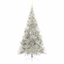 Árbol de Navidad Artificial Preiluminado Plateado 210 cm PET