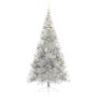 Árbol de Navidad Artificial Preiluminado Plateado 210 cm PET