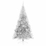Árbol de Navidad Artificial Preiluminado Plateado 210 cm PET