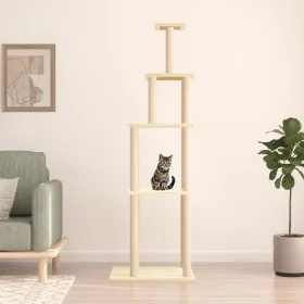 Cat scratching post with cream sisal posts 183 cm by vidaXL, Cat furniture - Ref: Foro24-171744, Price: 73,92 €, Discount: %