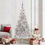 Árbol de Navidad Artificial Preiluminado Plateado 210 cm PET