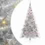 Árbol de Navidad Artificial Preiluminado Plateado 210 cm PET