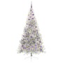 Árbol de Navidad Artificial Preiluminado Plateado 210 cm PET