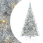 Árbol de Navidad Artificial Preiluminado Plateado 210 cm PET