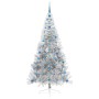 Árbol de Navidad Artificial Preiluminado Plateado 210 cm PET
