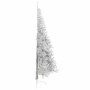 Árbol de Navidad Artificial Preiluminado Plateado 210 cm PET