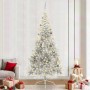 Árbol de Navidad Artificial Preiluminado Plateado 240 cm PET