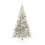 Árbol de Navidad Artificial Preiluminado Plateado 240 cm PET