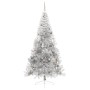 Árbol de Navidad Artificial Preiluminado Plateado 240 cm PET
