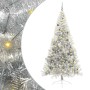 Árbol de Navidad Artificial Preiluminado Plateado 240 cm PET