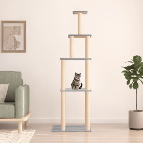 Cat scratching post with light gray sisal posts 183 cm by vidaXL, Cat furniture - Ref: Foro24-171745, Price: 73,81 €, Discoun...