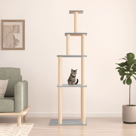 Katzenkratzbaum mit hellgrauen Sisalstämmen, 183 cm von vidaXL, Katzenmöbel - Ref: Foro24-171745, Preis: 73,81 €, Rabatt: %