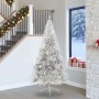 Árbol de Navidad Artificial Preiluminado Plateado 240 cm PET