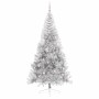 Árbol de Navidad Artificial Preiluminado Plateado 240 cm PET