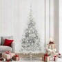 Árbol de Navidad Artificial Preiluminado Plateado 240 cm PET