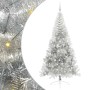 Árbol de Navidad Artificial Preiluminado Plateado 240 cm PET