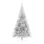 Árbol de Navidad Artificial Preiluminado Plateado 240 cm PET