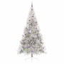 Árbol de Navidad Artificial Preiluminado Plateado 240 cm PET