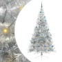 Árbol de Navidad Artificial Preiluminado Plateado 240 cm PET