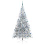 Árbol de Navidad Artificial Preiluminado Plateado 240 cm PET