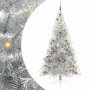 Árbol de Navidad Artificial Preiluminado Plateado 240 cm PET