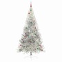 Árbol de Navidad Artificial Preiluminado Plateado 240 cm PET