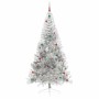 Árbol de Navidad Artificial Preiluminado Plateado 240 cm PET