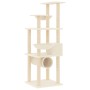Katzenkratzbaum mit cremefarbenen Sisalstämmen, 141 cm von vidaXL, Katzenmöbel - Ref: Foro24-171747, Preis: 76,56 €, Rabatt: %