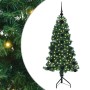 Árbol de Navidad Artificial de Esquina Verde 120 cm PVC y Metal